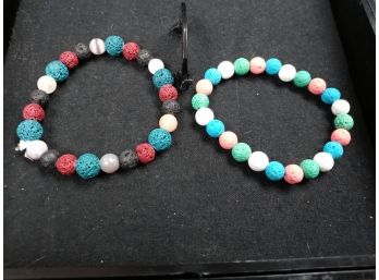 Colorful Pumice Stone Stretch Bracelets