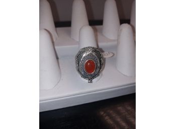 Sterling Silver Overlay Poison Ring Size 10