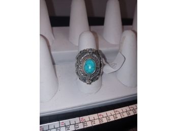 Sterling Silver Overlay Poison Ring Size 8