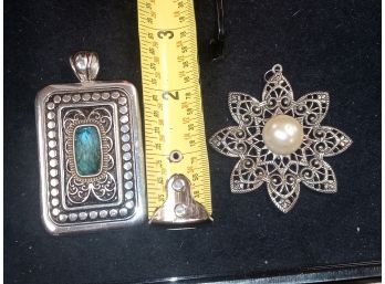 Set Of 2 Large Costume Pendents