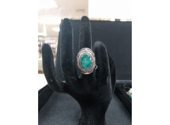 Sterling Silver Overlay Poison Ring Size 7