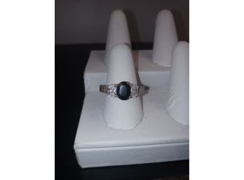 Onyx And Marcasite Ring