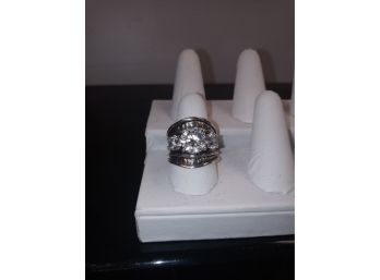 Sterling Silver And Cz Ring