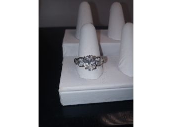 Sterling Silver And Cz Ring #3