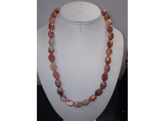 Vintage Sterling And Carnelian Necklace