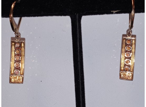 Gold Over Sterling Gemstone Earrings