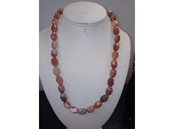 Vintage Sterling And Carnelian Necklace