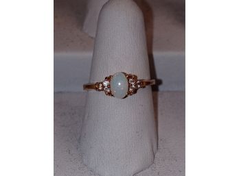 18kt Gold Plate And Opal Ring