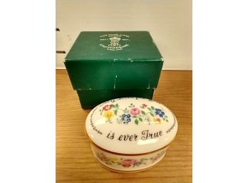Staffordshire Bone China Trinket Box