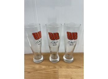 3 Dale Earnhardt Jr Beer Glasses