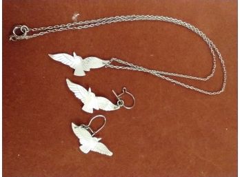 Bird Necklace/earring Set