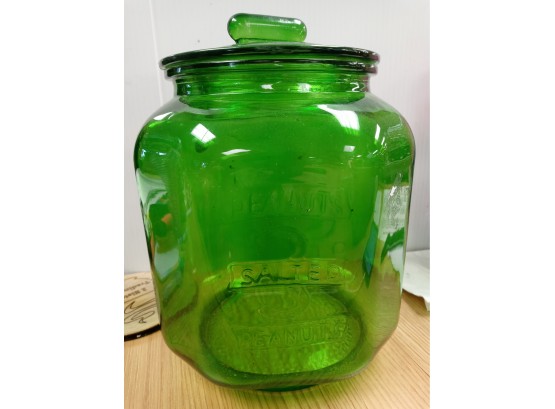 Large Green Peanuts Jar