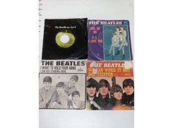 Vintage Beatles 45rpm Record Lot