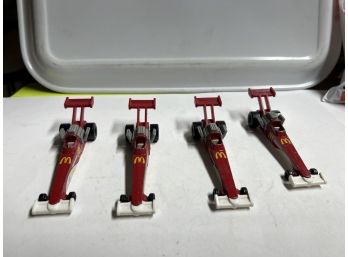 4 McDonalds Dragsters