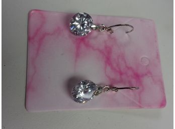 Sterling And Cz Earrings #2