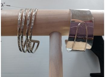 Sterling Silver Overlay Cuff Bracelets #1