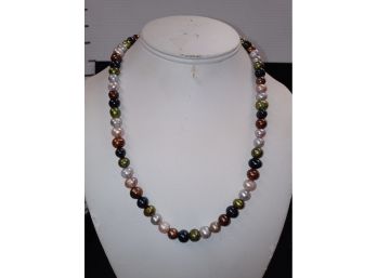 Multi Colored Pearl Necklace