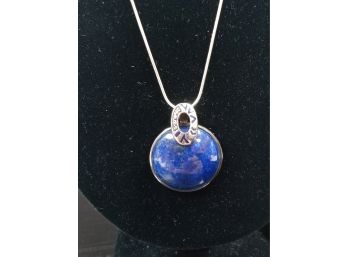 Blue Lapis Sterling Silver Necklace