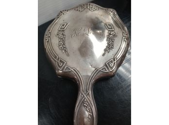 Vintage Sterling Silver Hand-held Vanity Mirror