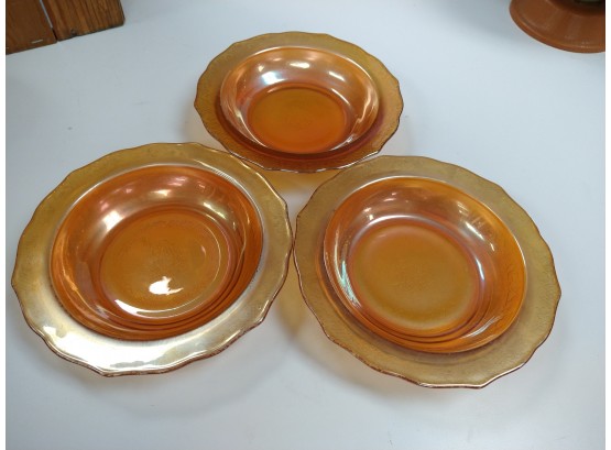 Vintage Carnival Glass Bowls, Lot 1