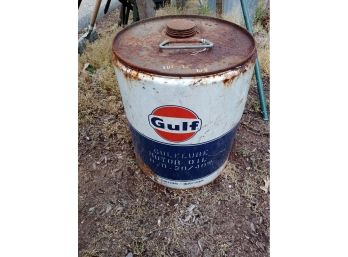 Vintage 5 Gal Gulf Oil Can