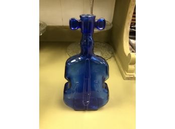 Violin Bottle Cobalt Blue