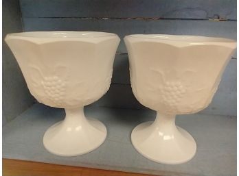 Vintage Milk Glass Bowls/planters