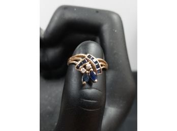 10k Gold And Sapphire Ring