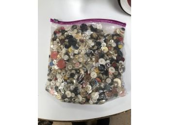 Large Bag Of Buttons (mixture Of Old, New, Big, Small
