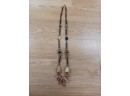 Vintage Wood And Stone Necklace