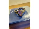 Vintage Avon Ring, Lavender And Jade