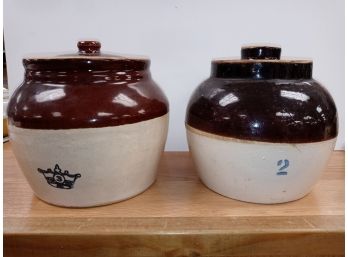 Set Of Vintage Bean Pots