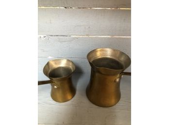 Brass Frothing Cups