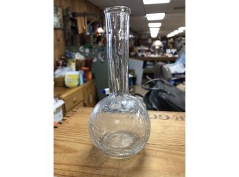 Small Crackle Glass Vase