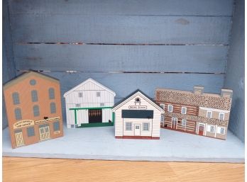 Lot 2 Of Cats Meow Wooden Houses