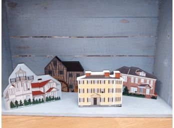 Lot 3 Of Cats Meow Wooden Houses