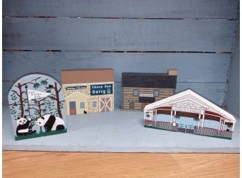 Lot Of Cats Meow Wooden Houses