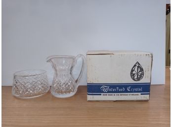 Vintage Waterford Crystal Cream And Sugar