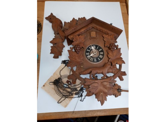 Vintage Cuckoo Clock Probably Good For Parts Only