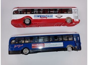 Set Of Two Vintage Toy Buses