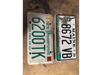 License Plates - Maine & New Hampshire