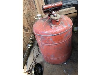 Vintage 5 Gallon Metal Gas Can