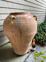 Large Neoclassical Grecian Terracotta Garden Urn