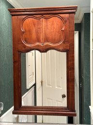 Antique French Country Pine Trumeau Mirror
