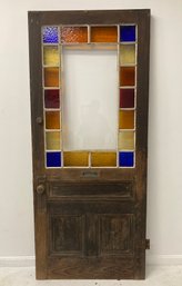 Antique Stained Glass Front Door From Manisses Hotel On Block Island