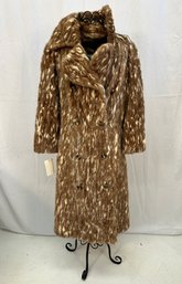 Women's Full Length Two Toned Mink Coat