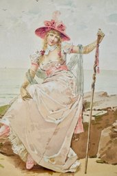 Maximillienne Guyon Goepp (French, 1868-1903) Watercolor On Paper