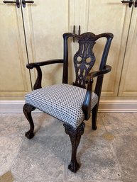 Philadelphia Mahogany Chippendale Style Arm Chair