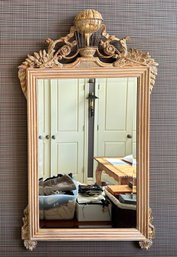 Italian Carved And Painted Wood And Glass Mirror