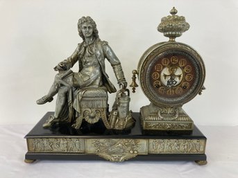 Ansonia Clock Co Denis Papin Figural Mantle Clock